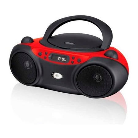 Dpi GPX BC232R Radio/CD Player Boombox - 1 x Disc - Red - CD-DA BC232R